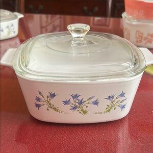 Corningware White and purple Kitchen Food Storage preowned